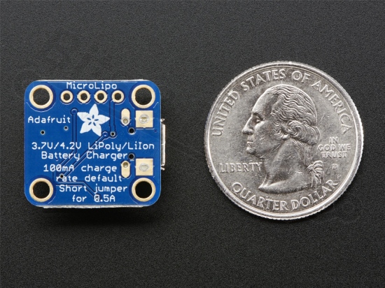 Charger for LiIon/LiPoly batteries MicroUSB - Adafruit 1904
